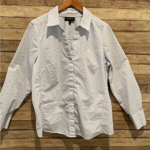 Lane Bryant Womens Plus Size Shirt Multicolor Stripes Long Sleeve Size: 20